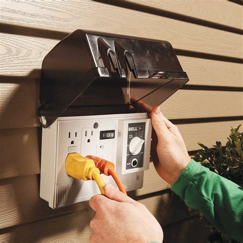 box for outdoor electrical outlet|outdoor outlet with independent box.